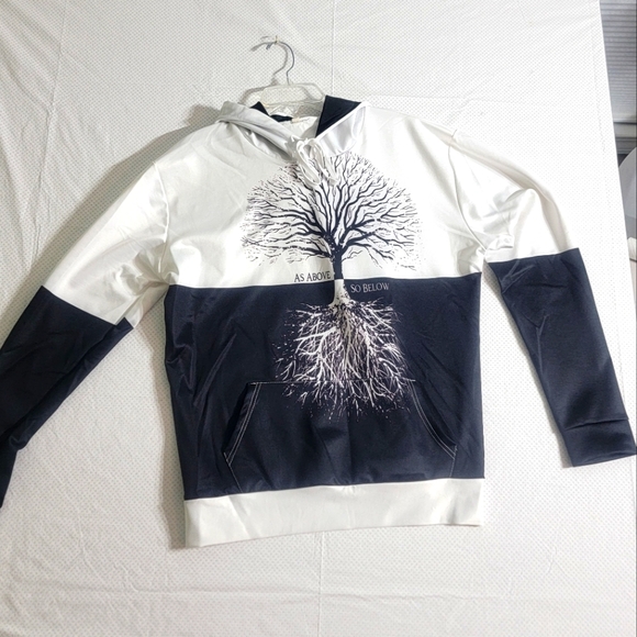 Tree Of Life Other - As Above So Below Tree Of Life Banner Hoodie Size Large